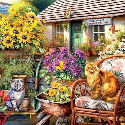Buffalo Games - Tom Wood - Country Cats - 750 Piece Jigsaw Puzzle for Adults -Challenging Puzzle Perfect for Game Nights - Finished Size is 24.00 x 18.00