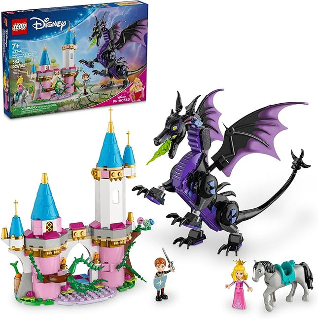 LEGO Disney Princess Maleficent’s Dragon Form Building Set for Kids and Sleeping Beauty Fans, Disney Princess Figure, Castle Toy, Fun Gift Idea for Girls and Boys Ages 7 Plus Who Love Aurora, 43240