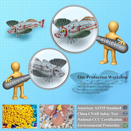 22PCS Mini Sea Ocean Animal Toys Sea Creatures for Cake Topper 2-4 Inch Marine Animal Figures Mini Shark Toy Bath Toys Educational School Project for Kids Toddlers