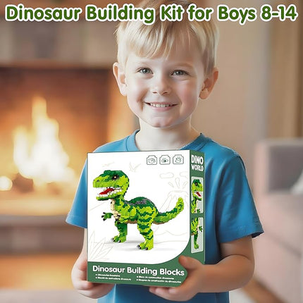 Yerloa Jurassic Set Dinosaur Toys for Kids Age 8-12 8-14 Boys, Dino Mini Micro Building Blocks Bricks Kits, 1457pcs Velociraptor Tyrannosaurus Rex for 8 9 10 11 12 13 14+ Year Old Birthday Gifts