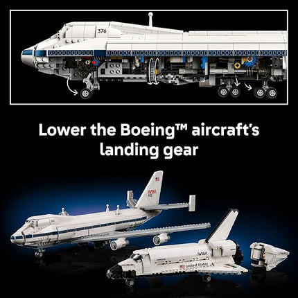 LEGO Icons Shuttle Carrier Aircraft Building Set for Adults - Spaceship & Airplane Model Kit for Adults, Ages 18+ - Air & Space Decor - Gift Idea for Men & Women - 10360