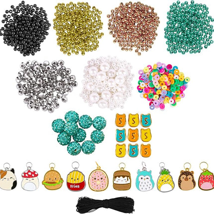 Fashion Angels Squishmallows Mix & Match Bracelet Design Kit, Includes Assortment of Beads, Charms & More, Makes 10+ Projects, Squishmallows Character Jewelry for Kids, Teen Girls & Boys
