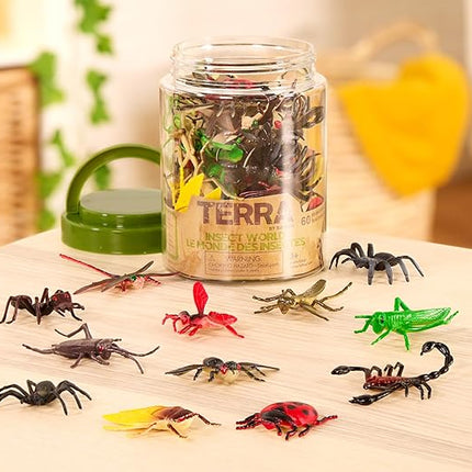 Terra by Battat – 60 Pieces Lizard Animal Tube – Realistic Plastic Reptile & Amphibian Figurines – Frog, Alligator, Snake & More – Educational Toys for Kids & Toddlers, 3+ Years