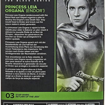 STAR WARS The Black Series Princess Leia Organa (Endor) Toy 6-Inch Scale Return of The Jedi Collectible Figure, Ages 4 and Up