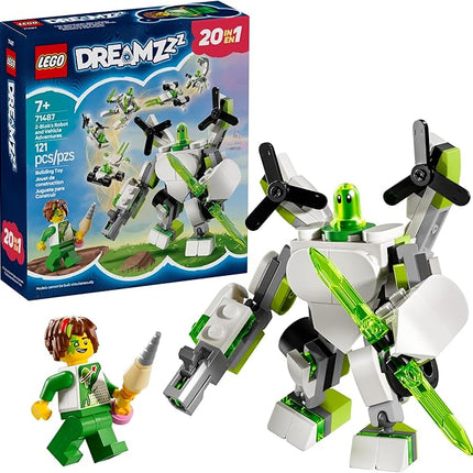 LEGO DREAMZzz Z-Blob's Robot and Vehicle Adventures Robot Toy Building Kit - Mech Suit Set for Kids, Boys and Girls, Ages 7+ - 19 Rebuild Options for Pretend Play - Gift Idea for Birthday - 71487