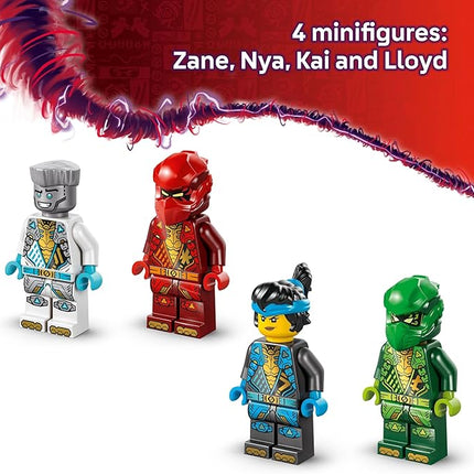 LEGO NINJAGO Ninja Spinjitzu Temple Building Toy Playset - Pretend Play Preschool Ninja Toy for Kids, Boys and Girls, Ages 4+ - with 4 Minifigures - Gift Idea for Birthdays - 71831