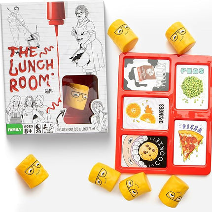 The Lunch Room – Ultimate Family Board & Card Game Hilarious Food Fight with Tater Tots Squishy Toys for Kids & Adults 8+ | Easy-to-Learn Party Game for 3-6 Players