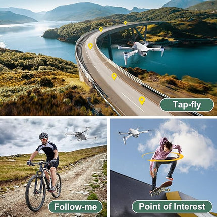 Drone with Camera for Adults, 4K UHD GPS RC Drone Brushless Motor, Smart FPV Foldable Quadcopter for Beginners, 5G WIFI Transmission, Auto Return, Follow Me, Waypoints, Altitude Hold, 30 Mins Flight Time,for Boys Girls