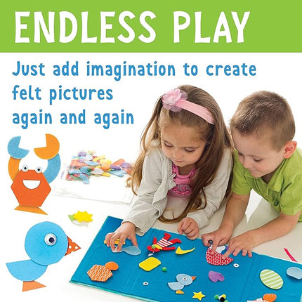 Creativity for Kids My First Fun Felt Shapes - Travel Friendly Felt Board for Toddlers, Toddler Crafts and Pretend Play, 100+ Felt Pieces