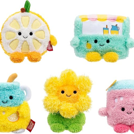 BumBumz 4.5-inch LemonadeStandBumz Plush 5-Pack - Lemon Leah, Strawberry Lemonade Shivani, Dandelion Darlene, Lemonade Stand Larry, Lemonade Pitcher Luka - from The Makers of Original Squishmallows