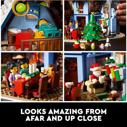 LEGO Icons Santa’s Visit 10293 Christmas House Model Building Set for Adults and Families, Festive Home Décor with Xmas Tree, Gift Idea