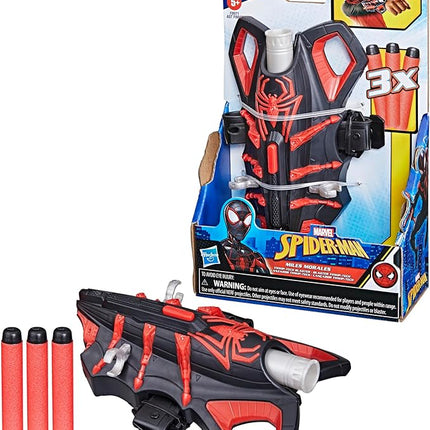 Marvel NERF Spider-Man Miles Morales Thwip-Tech Blaster, Includes 3 Darts, Web Shooter, Role Play Toy for Kids 5 and Up