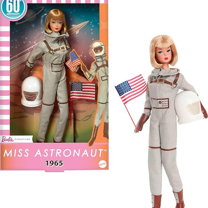 Barbie Miss Astronaut Doll Collectible with Silver Suit, Space Boots & Helmet Accessory, 1965 Vintage Repro (Amazon Exclusive)