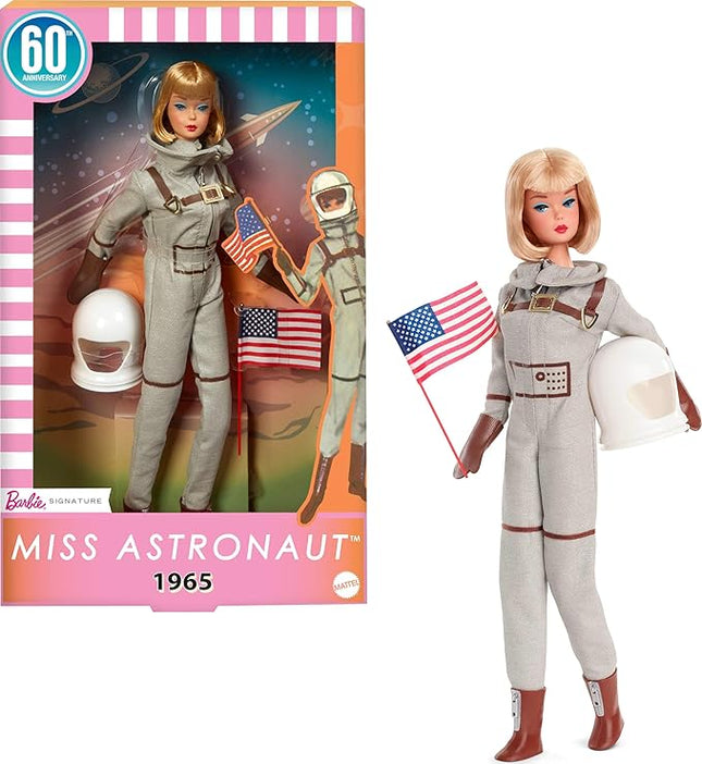 Barbie Miss Astronaut Doll Collectible with Silver Suit, Space Boots & Helmet Accessory, 1965 Vintage Repro (Amazon Exclusive)