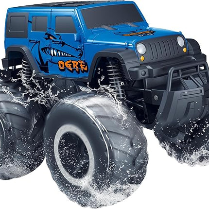 Threeking 1:16 Waterproof Monster Truck SUV Toys RC Cars Remote Control Car Truck Toys 4WD All Terrain Off-Road Car Toy Gifts Presents 6 7 8 9 10 11 12 Year Old Kids Boys Girls Toys