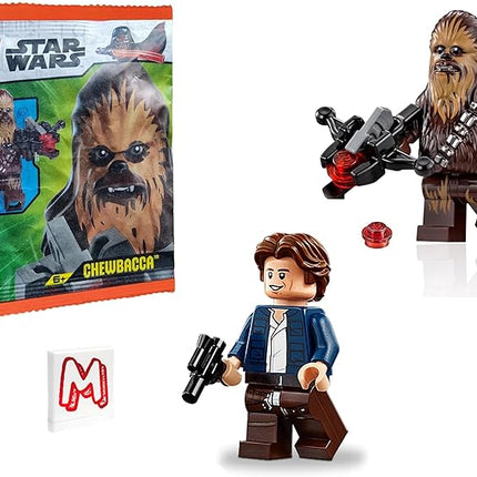 LEGO Star Wars Minifigures Combo - Han Solo & Chewbacca with Weapons (20th Anniversary Edition),10 pcs