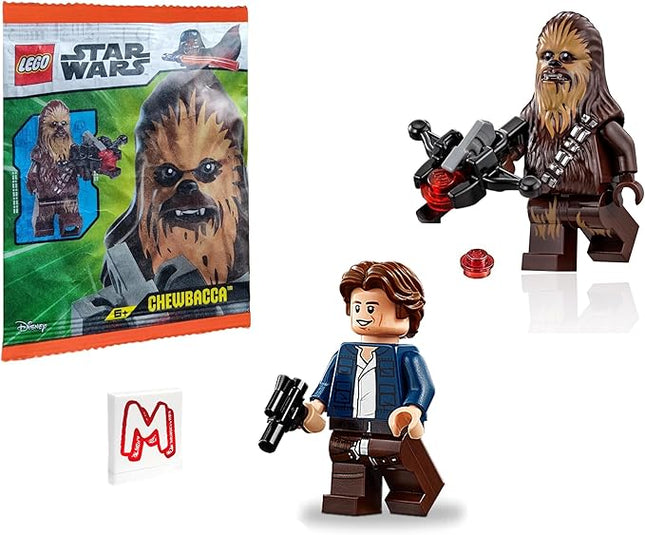 LEGO Star Wars Minifigures Combo - Han Solo & Chewbacca with Weapons (20th Anniversary Edition),10 pcs