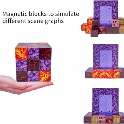 Magnetic Building Blocks - Build a Magnetic World Set DIY Creative Combo Suitable for 3 4 5 6 Years Old Boys and Girls Pre-School STEM Teaching(32pcs)