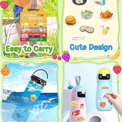 Benresive Reusable Sticker Book for Toddlers 2-4 Years, Fun Travel Stickers for Kids, Waterproof Sticker Books for Toddlers 1-3, Crafts Activities for Todddlers 1-3 2-4 3-5 - Kitchen
