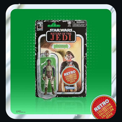 STAR WARS Retro Collection Lando Calrissian (Skiff Guard), Return of The Jedi 3.75-Inch Collectible Action Figures, Ages 4 and Up (F7277)