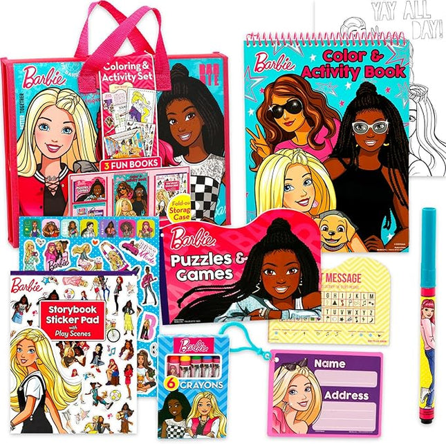 Barbie Ultimate Activity Set - Arts and Crafts Portfolio with Coloring Books, Stickers, Games, Puzzles, Drawing and More | Barbie Activities for Girls, Kids