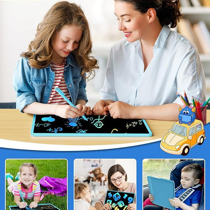 TEKFUN LCD Writing Tablet Doodle Board, 16 Inch Colorful Drawing Tablet Writing Pad, Toddler Toys for 3 4 5 6 7 8 9 Year Old Girls Boys Teen Adults, Birthday Gifts for Kids (Blue)