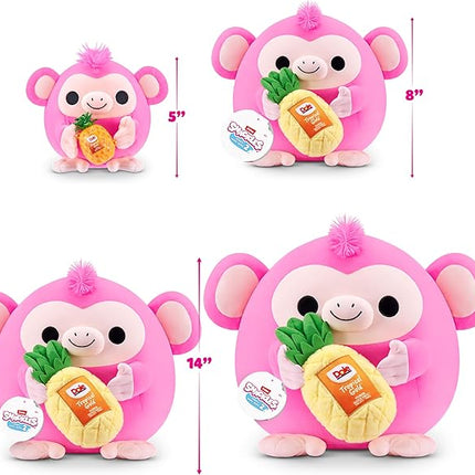 Snackles Series 2 14-inch by ZURU Cuddly Squishy Comfort 14-inch Plush with Licensed Snack Brand Accessory (Monkey&Dole Pinapple)