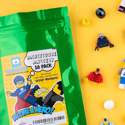 10 NEW LEGO MINIFIG PEOPLE LOT random grab bag of minifigure guys city town set by USA