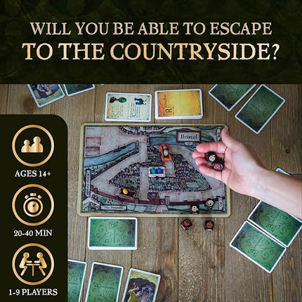 Bristol 1350 Board Game of Strategy Deluxe Version, Deceit, and Luck for 1-9 Players