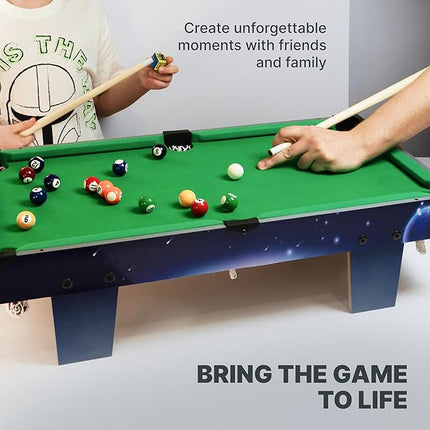 4 in 1 Mini Game Table 28"– Multi Game Table for Adults and for All Family Mini Air Hockey Table, Mini Ping Pong Table, Foosball Table, Pool Table - Tabletop Game