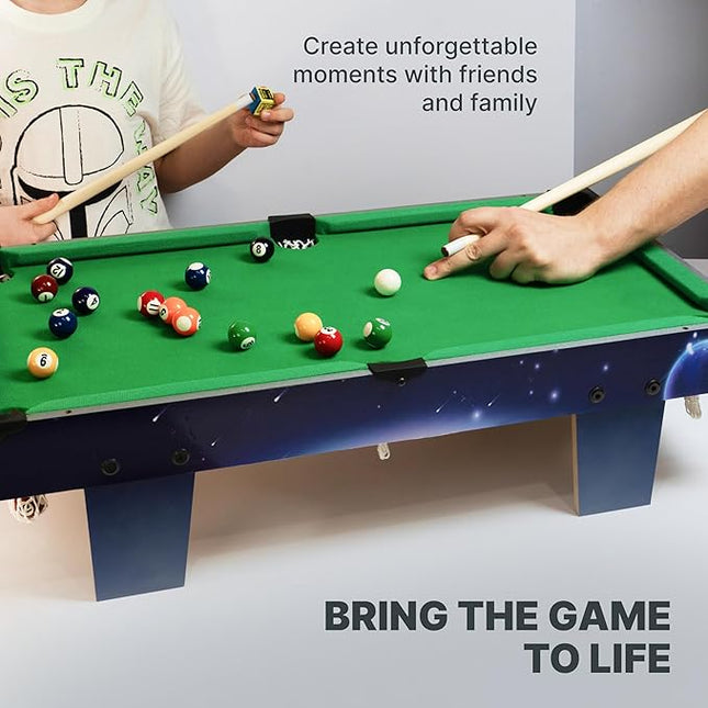 4 in 1 Mini Game Table 28"– Multi Game Table for Adults and for All Family Mini Air Hockey Table, Mini Ping Pong Table, Foosball Table, Pool Table - Tabletop Game