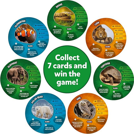 Skillmatics Guess in 10 Animal Picture Clues, Perfect for Boys, Girls, Kids, and Families Who Love, Card Games, Educational Games, Board Games, Gifts for Ages 6, 7, 8, 9 and Up