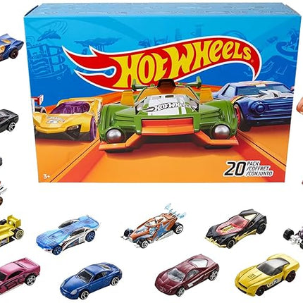 Hot Wheels Toy Cars & Trucks 20-Pack, Set of 20 1:64 Scale Vehicles for Play or Display, Instant Collection (Styles May Vary) (Amazon Exclusive)