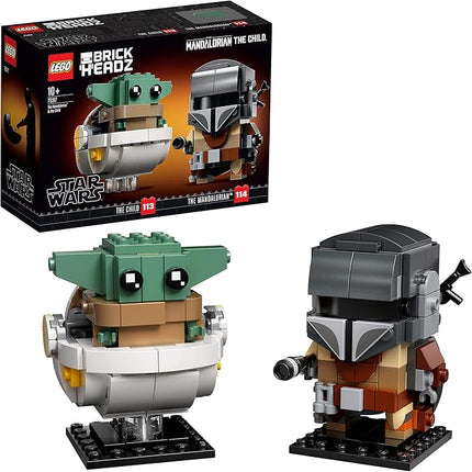 Lego BrickHeadz Star Wars The Mandalorian & The Child 75317 Building Kit, Fun Building Toy for Kids and Any Star Wars Fan Featuring Buildable The Mandalorian and The Child Figures (295 Pieces)