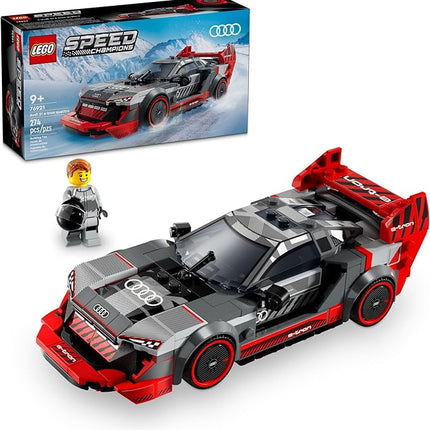 LEGO Speed Champions Audi S1 e-tron Quattro Race Car Toys - Building Toys for Kids, Boys & Girls, Ages 9+ - Design Details & 1 Minifigure - Car Model Kit Birthday Gift - 76921