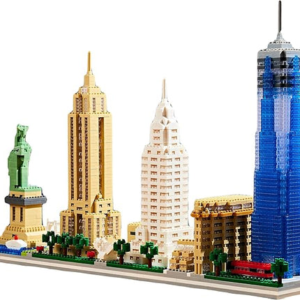 New York Iconic Architecture Skyline Micro Building Blocks – Challenging Construction Set for Adults and Teens 14+ 3452 Pieces, Perfect Home and Office Decoration, Gift for Friends