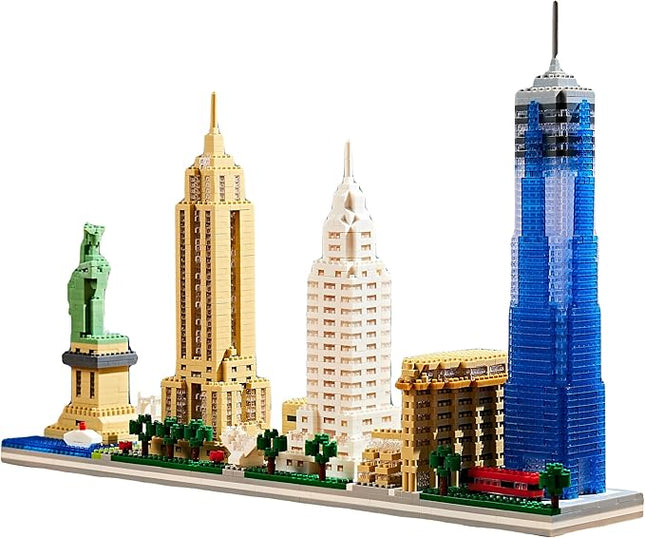 New York Iconic Architecture Skyline Micro Building Blocks – Challenging Construction Set for Adults and Teens 14+ 3452 Pieces, Perfect Home and Office Decoration, Gift for Friends