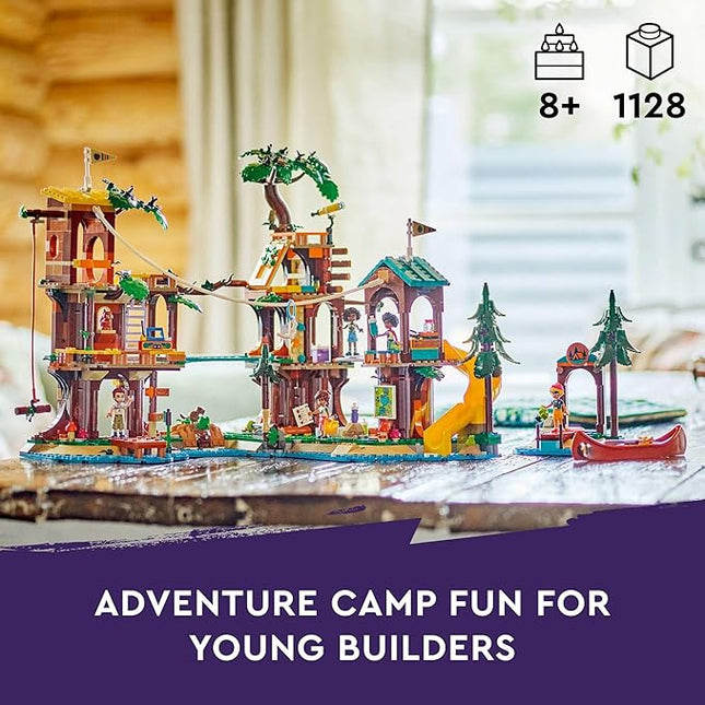 LEGO Friends Adventure Camp Tree House Building Toy - Pretend Play Toy Figures & Playsets for Girls & Boys, Ages 8+ Years - with 5 Mini Dolls & 5 Animal Figures - Gifts for Kids - 42631