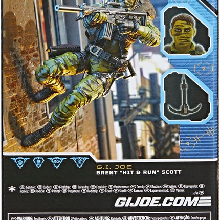G.I. Joe Classified Series #188, Brent “Hit & Run” Scott, Collectible 6 Inch Action Figure with 10 Accessories