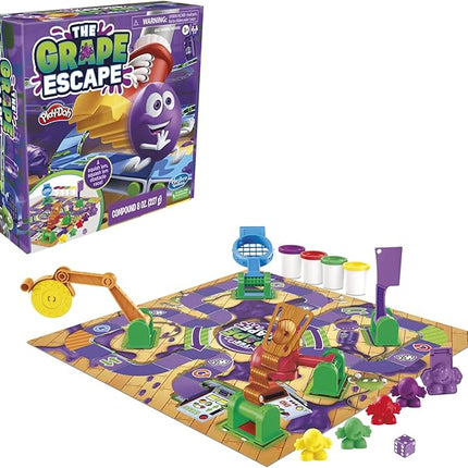 Hasbro Gaming Grape Escape Board Game for Kids Ages 5 and Up, Fun Family Game with Modeling Compound