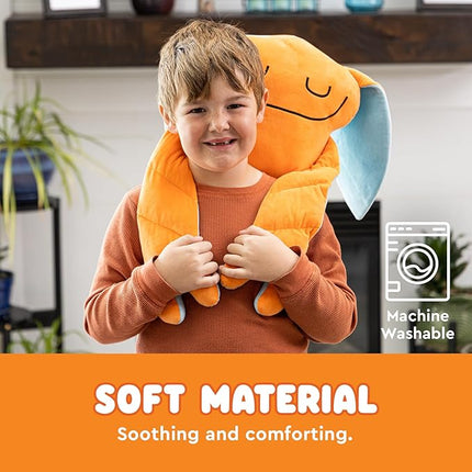 Bumpas Weighted Plush Toy – Machine Washable Calming Stuffed Animal for Kids – Arms and Body are Weighted to Give a Realistic Hug – Soft Companion for Playtime, Naptime & Travel (Me Mee)