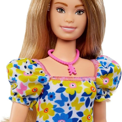 Barbie Fashionistas Doll #208 with Down Syndrome Wearing Floral Dress, Created in Partnership with The National Down Syndrome Society