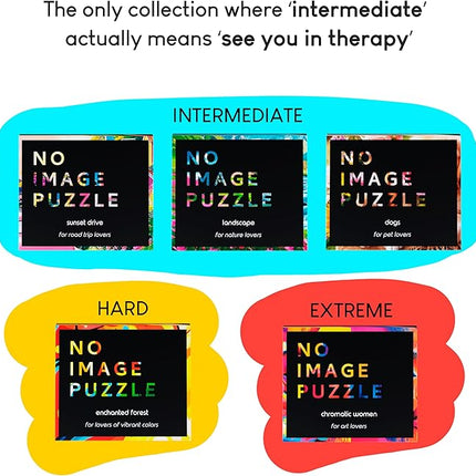 No Image Puzzle 1000 Irregular Pieces Extreme Difficult Jigsaw Challenge Adults Hardest Puzzle No Guide Ultimate Brain Teaser Intermediate Level Dogs Mystery Unique Gift