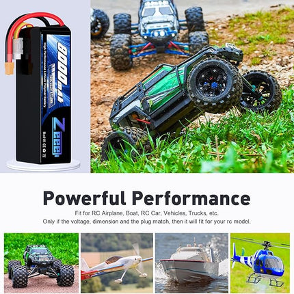 Zeee 6S Lipo Battery 8000mAh 22.2V 120C Soft Pack RC Battery XT60 Connector for RC Car Truck Desert Racer RC Drone RC Tank Racing Hobby Models(2 Pack)