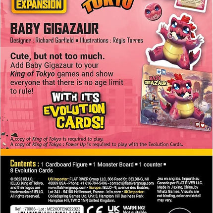 IELLO King of Tokyo: Baby Gigazaur Micro Expansion - Iello, Card Game Expansion to Play with King of Tokyo Base Game