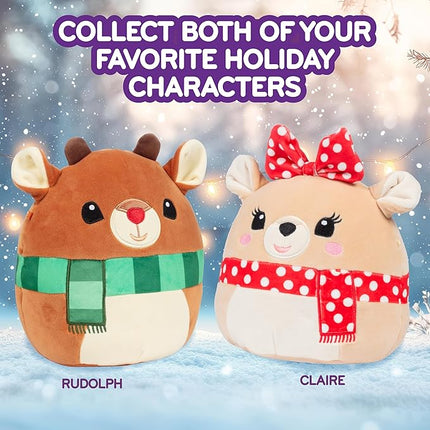 Squishmallows Original 8-Inch Clarice & Rudolph The Red Nosed Reindeer (2pk) Official Jazwares Plush - Collectible Soft & Squishy Stuffed Animal Toy- Add to Your Squad - Gift for Kids, Girls & Boys