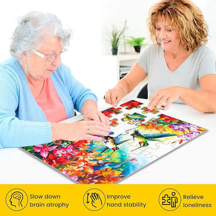 6 Pack 36 Large Piece Puzzle for Seniors Puzzles Dementia Alzheimer's Products and Activities for The Elderly Adults Puzzle Alzheimer's Easy Puzzles Gift Memory Games for Patients in Nursing Home