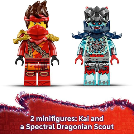 LEGO NINJAGO Kai's Motorcycle Speed Race Building Toy for Kids - Pretend Play Motorcycle Toy with 2 Minifigures - Building Blocks for Boys & Girls, Ages 6+ - Gift Idea for Birthdays - 71838