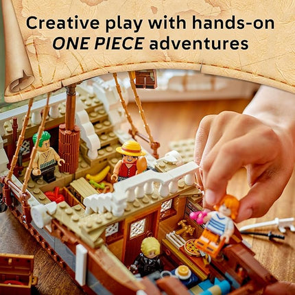LEGO ONE Piece The Going Merry Pirate Ship Building Blocks - Pretend Play Adventure Toy for Boys & Girls, 10+ - Straw Hat Crew Toy Figures & Playset for Anime Fans - Gift for Christmas - 75639