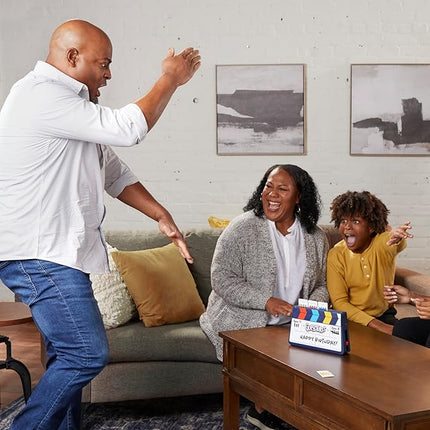 Hasbro Gaming Guesstures Game, Charades Games for 4 or More Players, Includes Customizable Cards and Clapper, Family Party Game for Ages 8 and Up